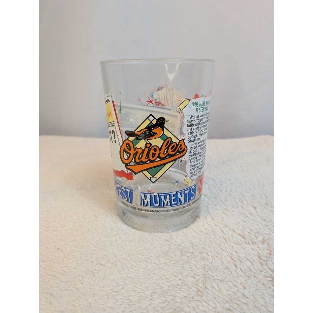 Baltimore Orioles Greatest Moments McDonalds 1998 Collectible Glass
